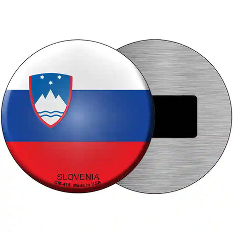 Slovenia Country Novelty Metal Circular Sign 3.5" (CM)