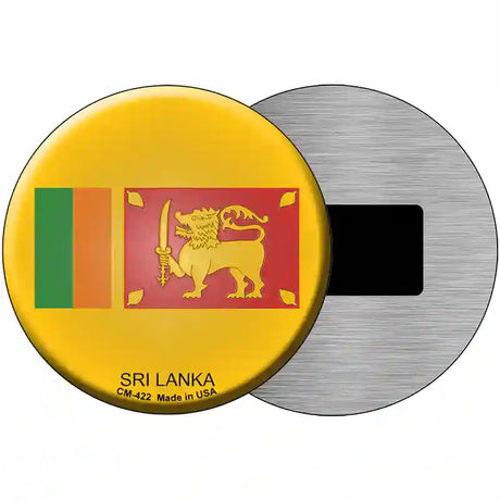 Sri Lanka Novelty Metal Circular Sign 3.5" (CM)