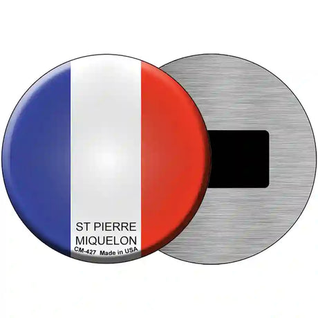 St Pierre Miquelon Country Novelty Metal Circular Sign 3.5" (CM)