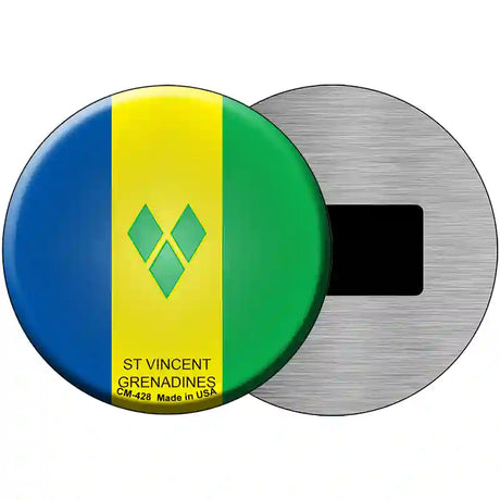 St Vincent Grenadines Country Novelty Metal Circular Sign 3.5" (CM)