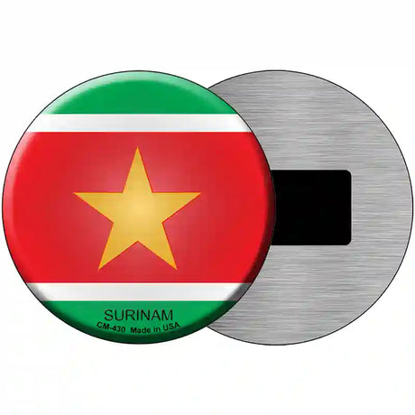 Surinam Country Novelty Metal Circular Sign 3.5" (CM)