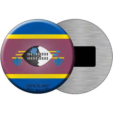 Swaziland Country Novelty Metal Circular Sign 3.5" (CM)