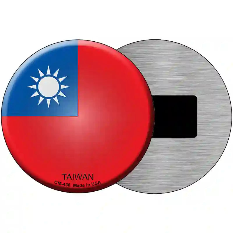 Taiwan Country Novelty Metal Circular Sign 3.5" (CM)