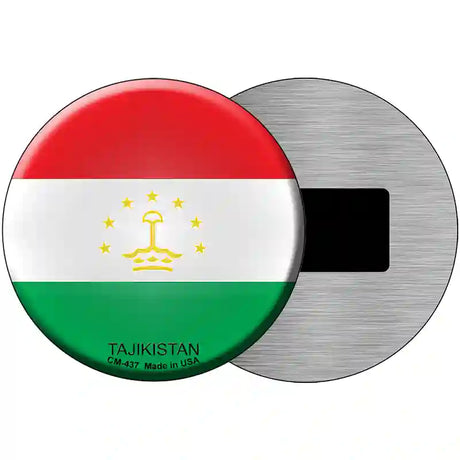 Tajikistan Country Novelty Metal Circular Sign 3.5" (CM)