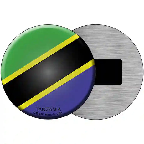 Tanzania Country Novelty Metal Circular Sign 3.5" (CM)