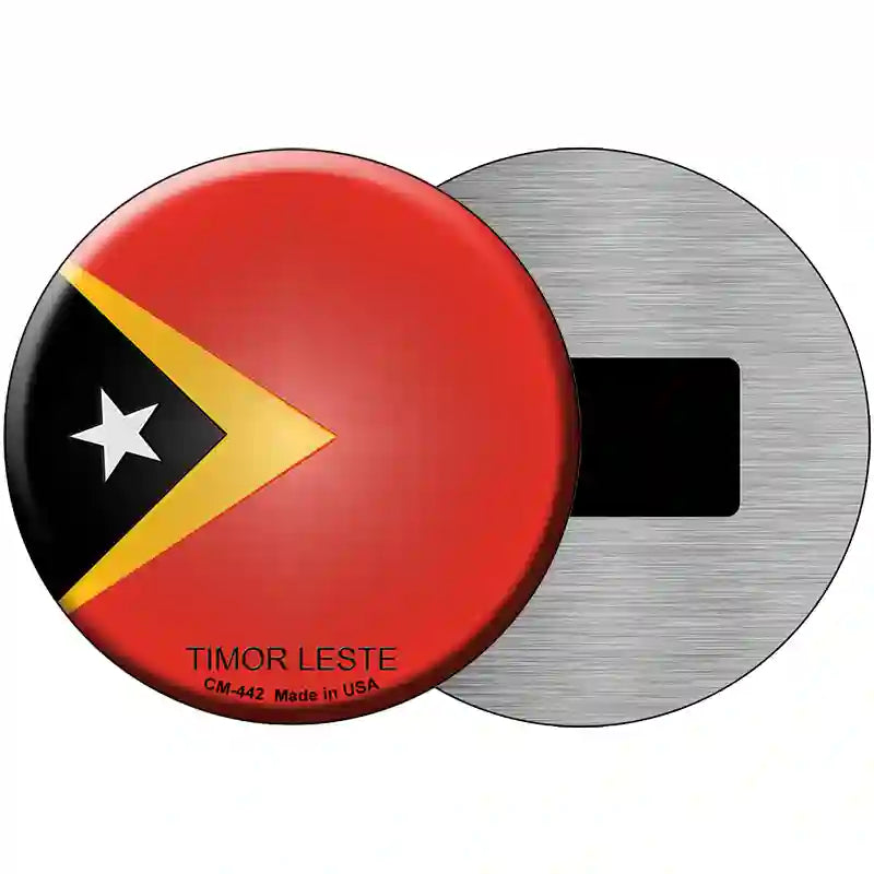 Timor Leste Country Novelty Metal Circular Sign 3.5" (CM)