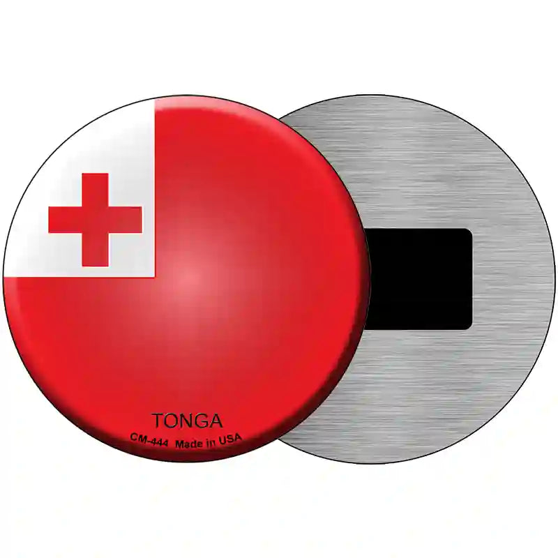 Tonga Country Novelty Metal Circular Sign 3.5" (CM)