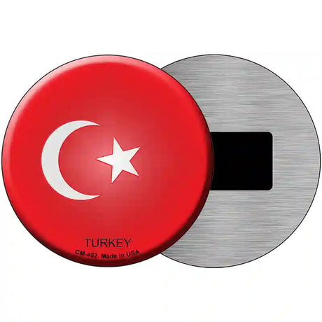 Turkey Country Novelty Metal Circular Sign 3.5" (CM)