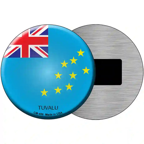 Tuvalu Country Novelty Metal Circular Sign 3.5" (CM)