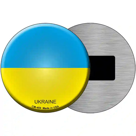 Ukraine Country Novelty Metal Circular Sign 3.5" (CM)