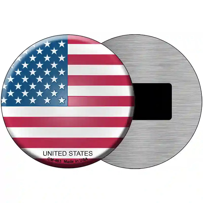 United States Country Novelty Metal Circular Sign 3.5" (CM)