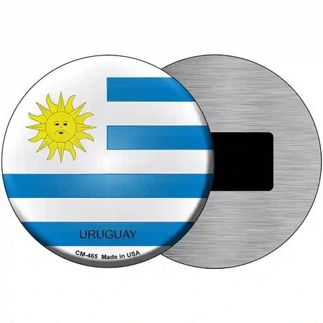 Uruguay Country Novelty Metal Circular Sign 3.5" (CM)