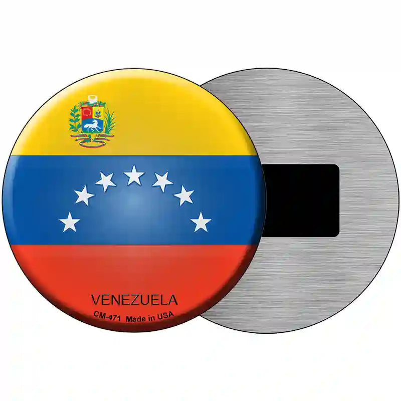 Venezuela Country Novelty Metal Circular Sign 3.5" (CM)