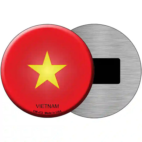 Vietnam Country Novelty Metal Circular Sign 3.5" (CM)