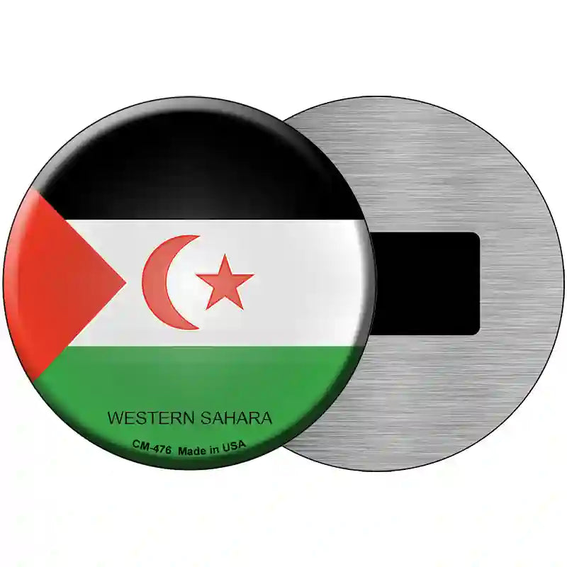 Western Sahara Country Novelty Metal Circular Sign 3.5" (CM)