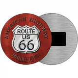 Route 66 American Highway Novelty Metal Circular Sign 3.5" (CM)