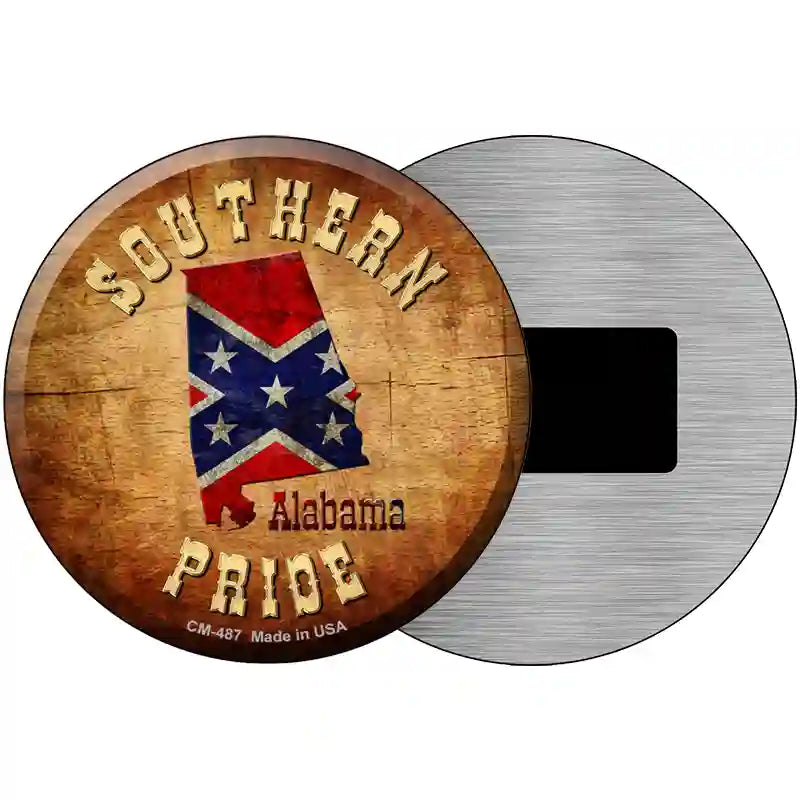 Southern Pride Alabama Novelty Metal Circular Sign 3.5" (CM)