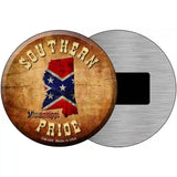 Southern Pride Mississippi Novelty Metal Circular Sign 3.5" (CM)