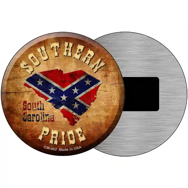 Southern Pride South Carolina Novelty Metal Circular Sign 3.5" (CM)