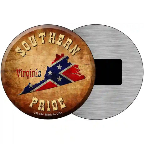 Southern Pride Virginia Novelty Metal Circular Sign 3.5" (CM)