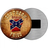 Southern Pride Arkansas Novelty Metal Circular Sign 3.5" (CM)