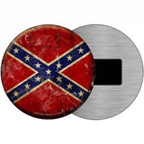 Confederate Flag Novelty Metal Circular Sign 3.5" (CM)