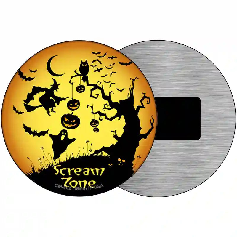 Scream Zone Novelty Metal Circular Sign 3.5" (CM)