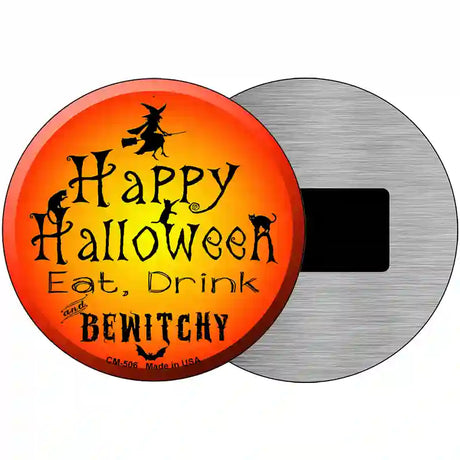 Happy Halloween Novelty Metal Circular Sign 3.5" (CM)