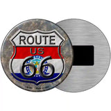 Missouri Route 66 Novelty Metal Circular Sign 3.5" (CM)