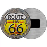 New Mexico Route 66 Novelty Metal Circular Sign 3.5" (CM)