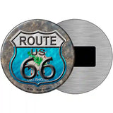 Oklahoma Route 66 Novelty Metal Circular Sign 3.5" (CM)