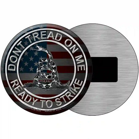 Dont Tread On Me Novelty Metal Circular Sign 3.5" (CM)