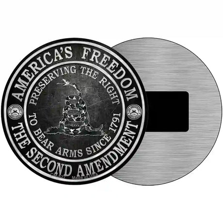 Americas Freedom Novelty Metal Circular Sign 3.5" (CM)