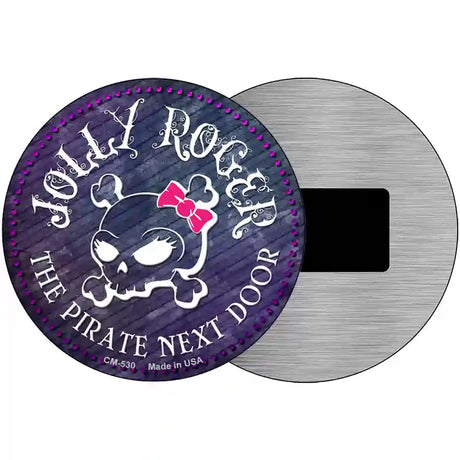 The Pirate Next Door Novelty Metal Circular Sign 3.5" (CM)