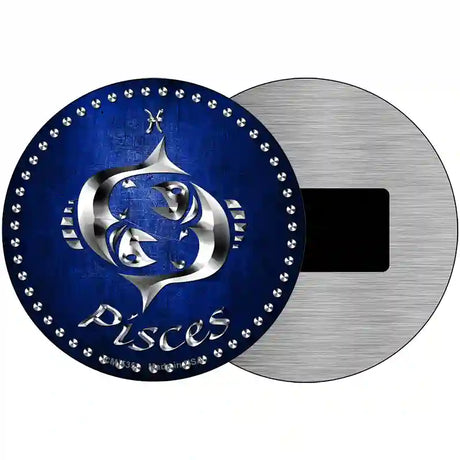 Pisces Novelty Metal Circular Sign 3.5" (CM)