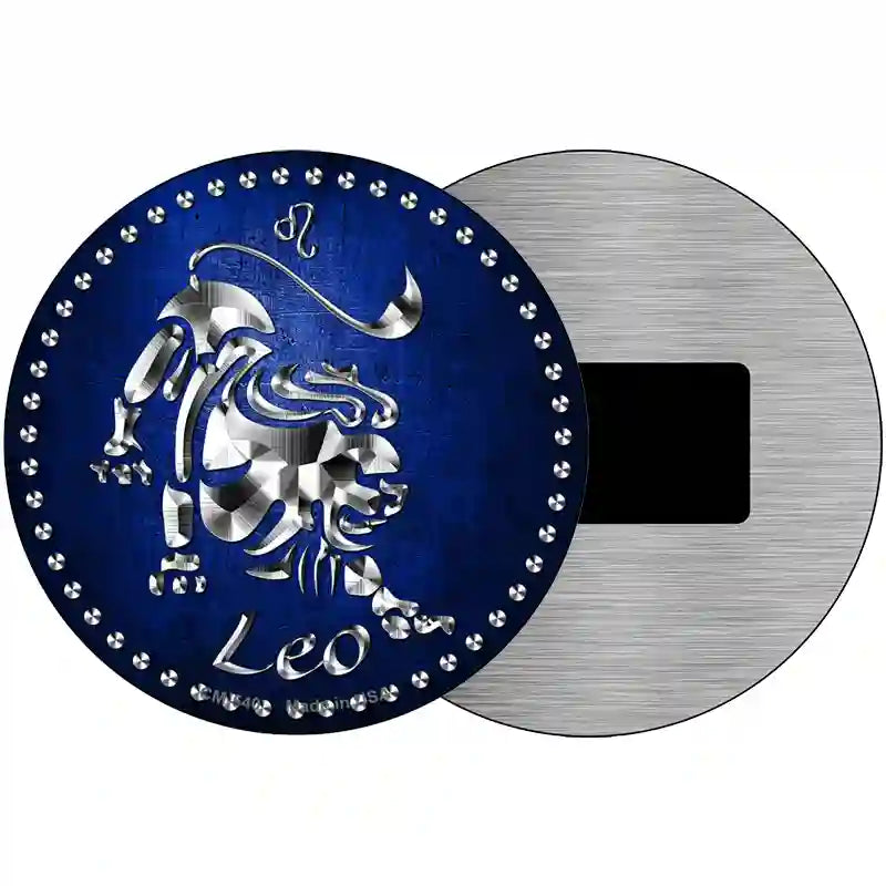 Leo Novelty Metal Circular Sign 3.5" (CM)