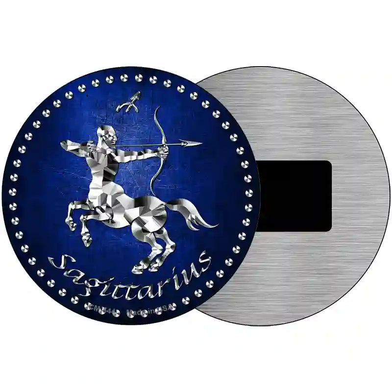 Sagittarius Novelty Metal Circular Sign 3.5" (CM)