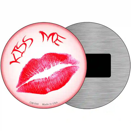 Kiss Me Novelty Metal Circular Sign 3.5" (CM)