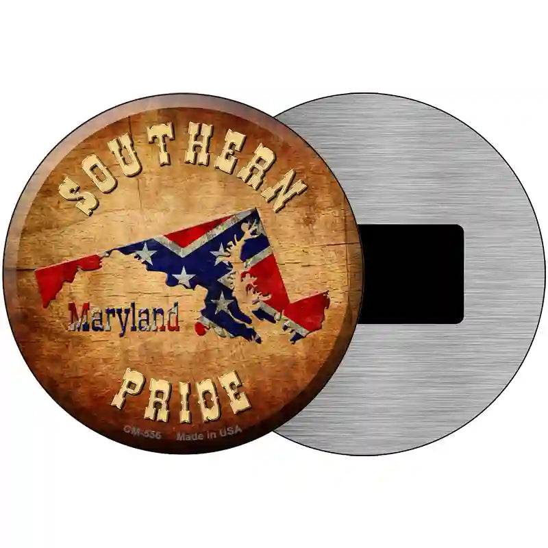 Southern Pride Maryland Novelty Metal Circular Sign 3.5" (CM)