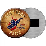 Southern Pride West Virginia Novelty Metal Circular Sign 3.5" (CM)