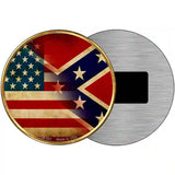 American Confederate Flag Novelty Metal Circular Sign 3.5" (CM)