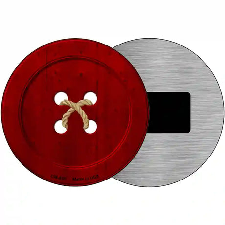 Red Button Novelty Metal Circular Sign 3.5" (CM)