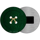 Green Button Novelty Metal Circular Sign 3.5" (CM)