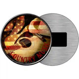 Country Music Novelty Metal Circular Sign 3.5" (CM)