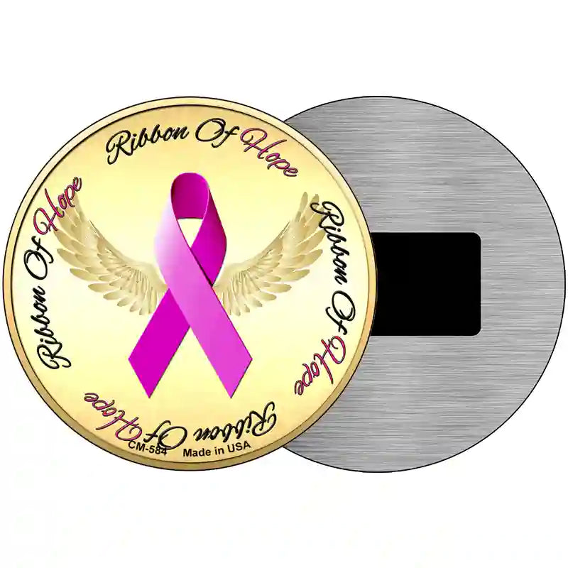 Ribbon Of Hope Novelty Metal Circular Sign 3.5" (CM)