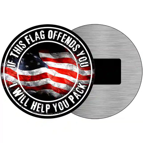 This Flag Offends You Novelty Metal Circular Sign 3.5" (CM)