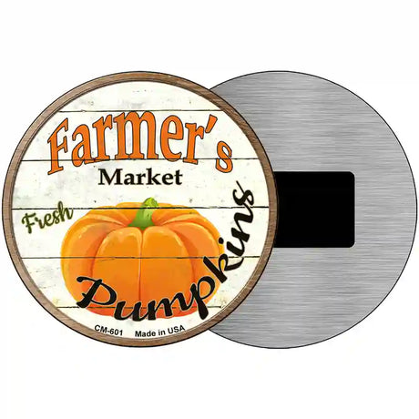 Farmers Market Pumpkins Novelty Metal Circular Sign 3.5" (CM)