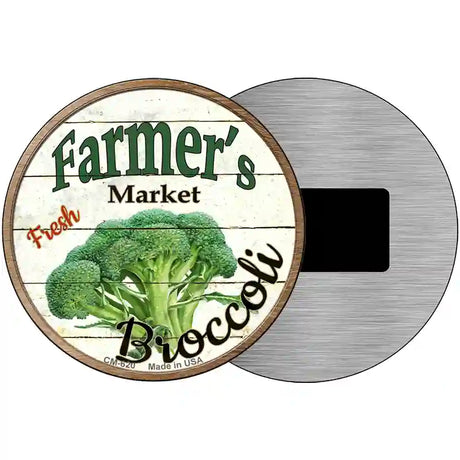 Farmers Market Broccoli Novelty Metal Circular Sign 3.5" (CM)