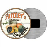 Farmers Market Squash Novelty Metal Circular Sign 3.5" (CM)