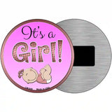 Its A Girl Novelty Metal Circular Sign 3.5" (CM)